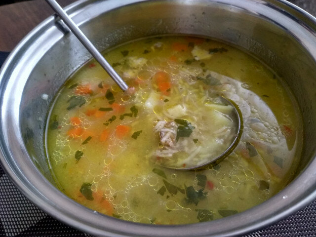 Патешка супа с картофи и фиде