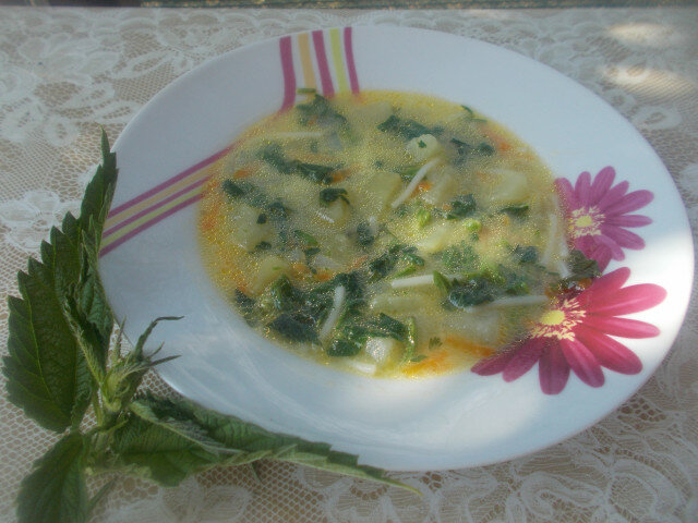 Зеленчукова супа с коприва и фиде
