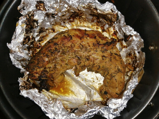 Свинско бонфиле със сос в еър фрайър