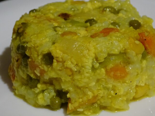 Ориз с яйца и зеленчуци в Instant pot+air fryer