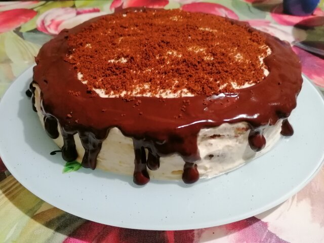 Шоколадова торта с крем от тиква